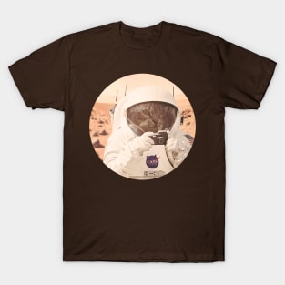 Astronaut Cat Mars Landing T-Shirt